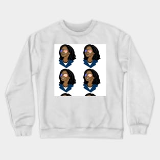 Kamala Harris Wearing Patriotic Sunglasses Crewneck Sweatshirt